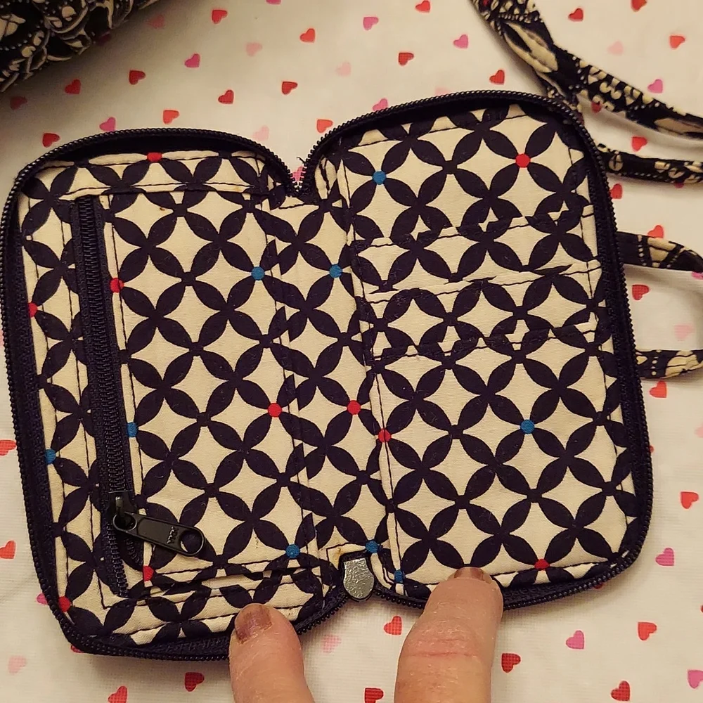 VERA BRADLEY laptop/handbag/wristlet 3 piece set
